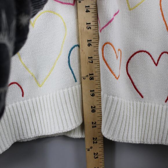 Kerri Rosenthal XOKR Sweater Women Small Rainbow Heart Artsy Whimsical Soft Girl - Picture 12 of 13
